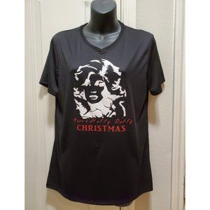 Dolly Parton 'Have a Holly Dolly Christmas' Music Fan Black Shirt Sz L Dollycore